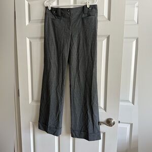 Ann Taylor Gray Wide-Leg Trousers